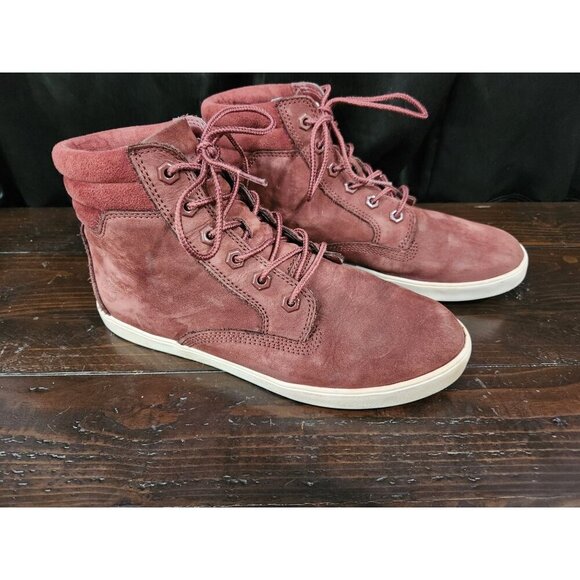 EUC Timberland Dausette Burgundy Nubuck Ankle Sneaker Boots/Sz. 8 - Picture 3 of 10